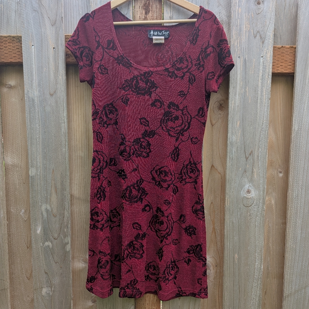 All that Jazz Burgundy Floral Dress